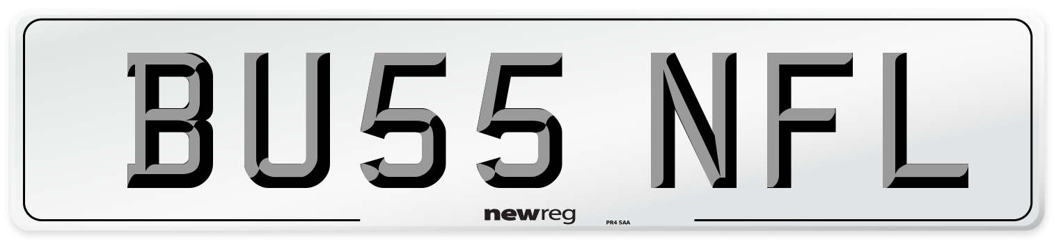 BU55 NFL Number Plate from New Reg